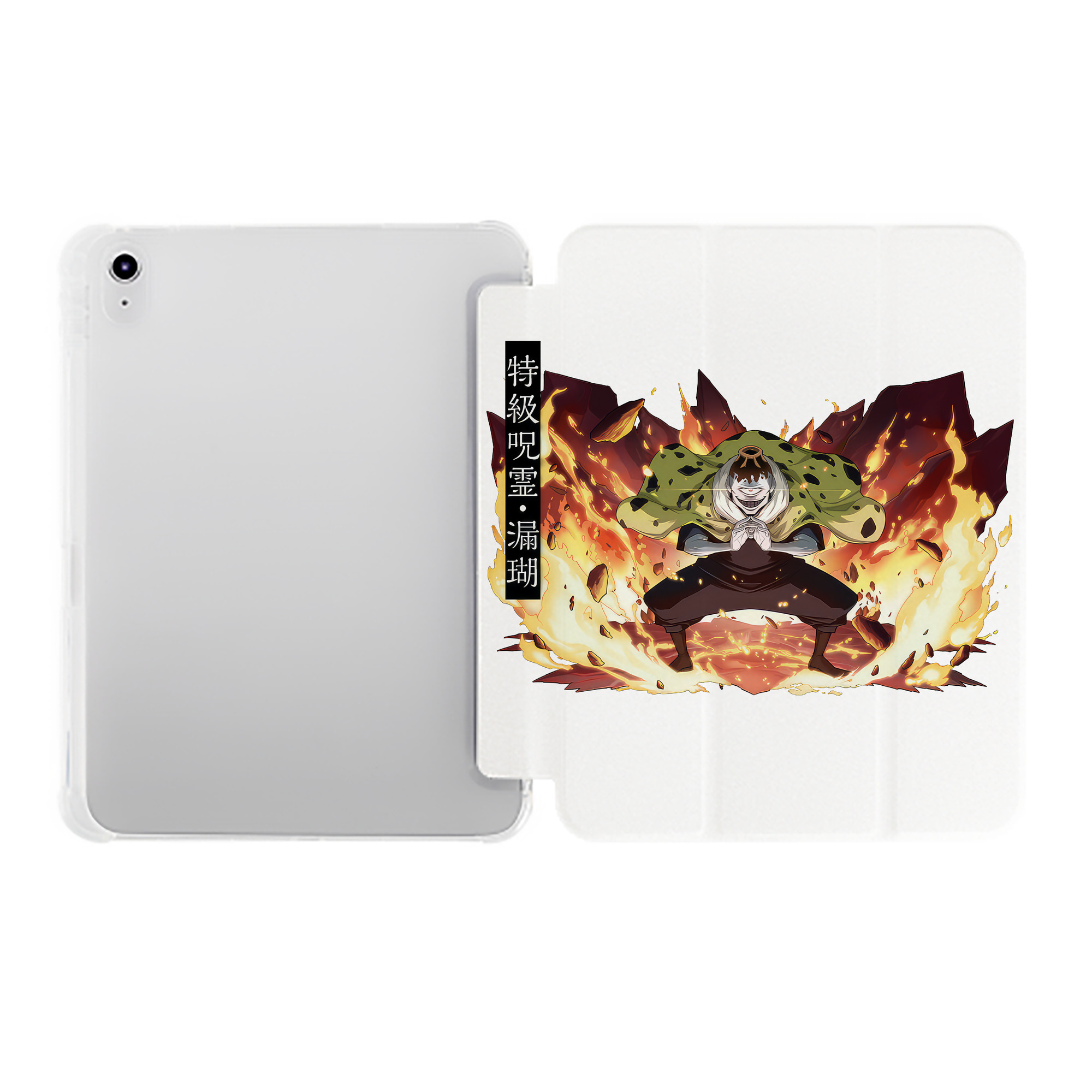 （画像用） 呪術廻戦 Jujutsu Kaisen IPad ケース ペン収納付き 三つ折りスタンド PUレザー×シリコン 対応機種9.5/10.5/10.9インチ
